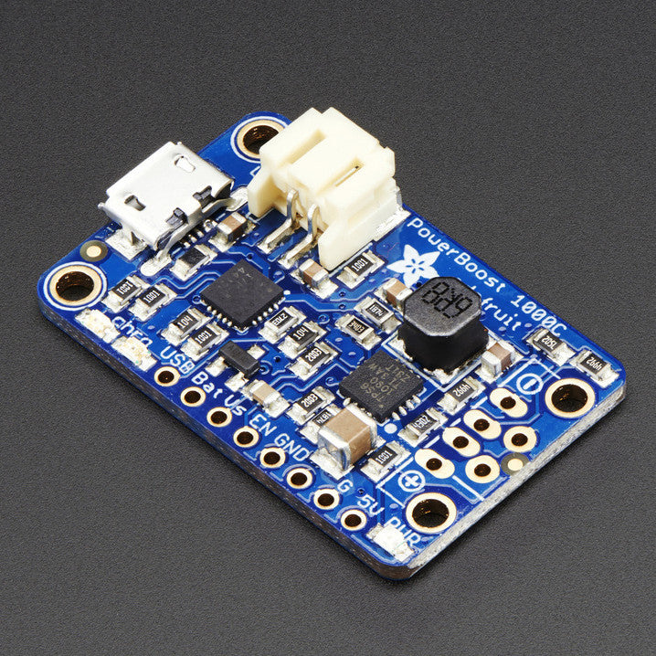 PowerBoost 1000 Charger - Rechargeable 5V Lipo USB Boost @ 1A - 1000C - PowerBoost 1000C is the perfect power supply for your portable project!