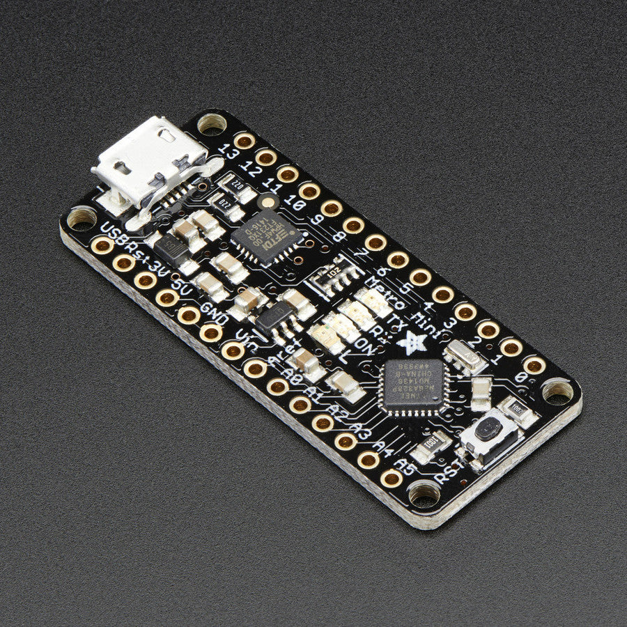Adafruit Metro Mini 328 - 5V 16MHz - METRO Mini is the culmination of years of playing with AVRs: a tiny, breadboard-friendly development board that is easy to use and is hacker friendly.