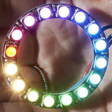 NeoPixel Ring - 16 x 5050 RGBW LEDs w/ Integrated Drivers - Pimoroni