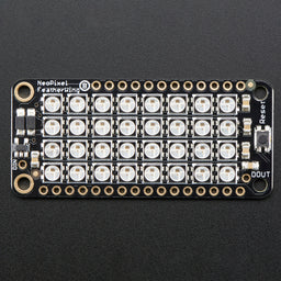 An image of NeoPixel FeatherWing - 4x8 RGB LED Add-on For All Feather Boards