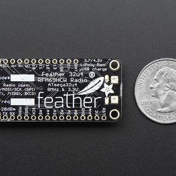 Adafruit Feather 32u4 RFM69HCW Packet Radio - 868 / 915 MHz