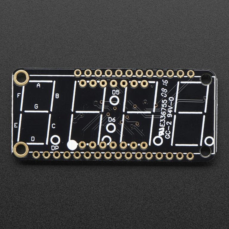 Adafruit 4-Digit 7-Segment LED Matrix Display FeatherWing - Pimoroni ...