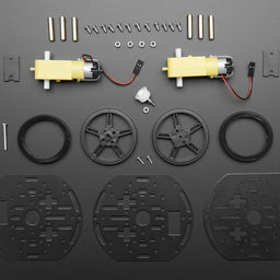 Mini 3-Layer Round Robot Chassis Kit - 2WD with DC Motors