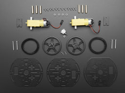 An image of Mini 3-Layer Round Robot Chassis Kit - 2WD with DC Motors
