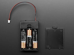 An image of 3 x AA Battery Holder with On/Off Switch, JST, and Belt Clip