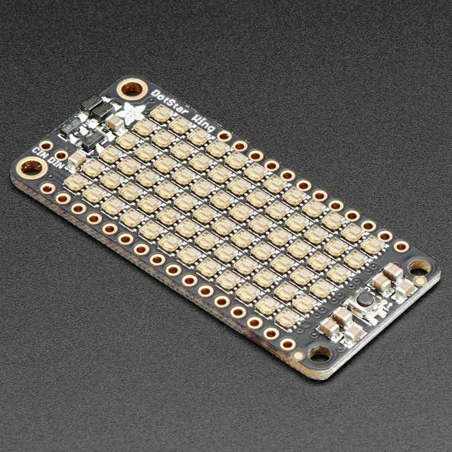 Adafruit DotStar FeatherWing - 6 x 12 RGB LEDs - Pimoroni Wholesale