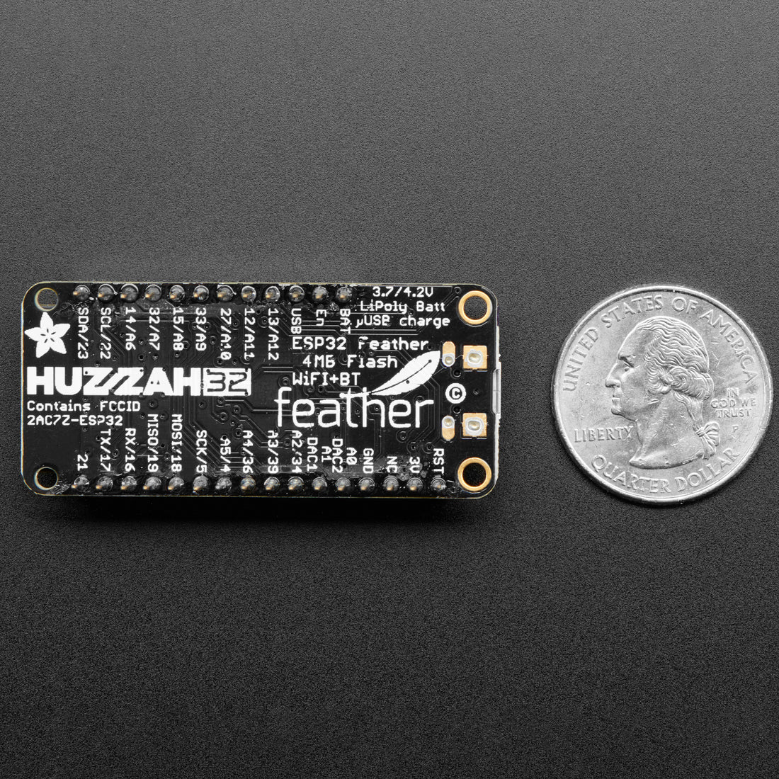 Assembled Adafruit HUZZAH32 – ESP32 Feather Board - with Stacking ...