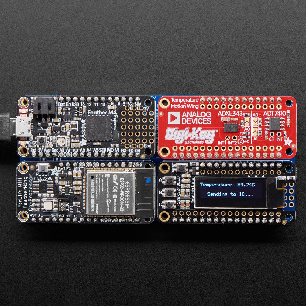 Adafruit Quad 2x2 FeatherWing Kit with Headers - Pimoroni Wholesale