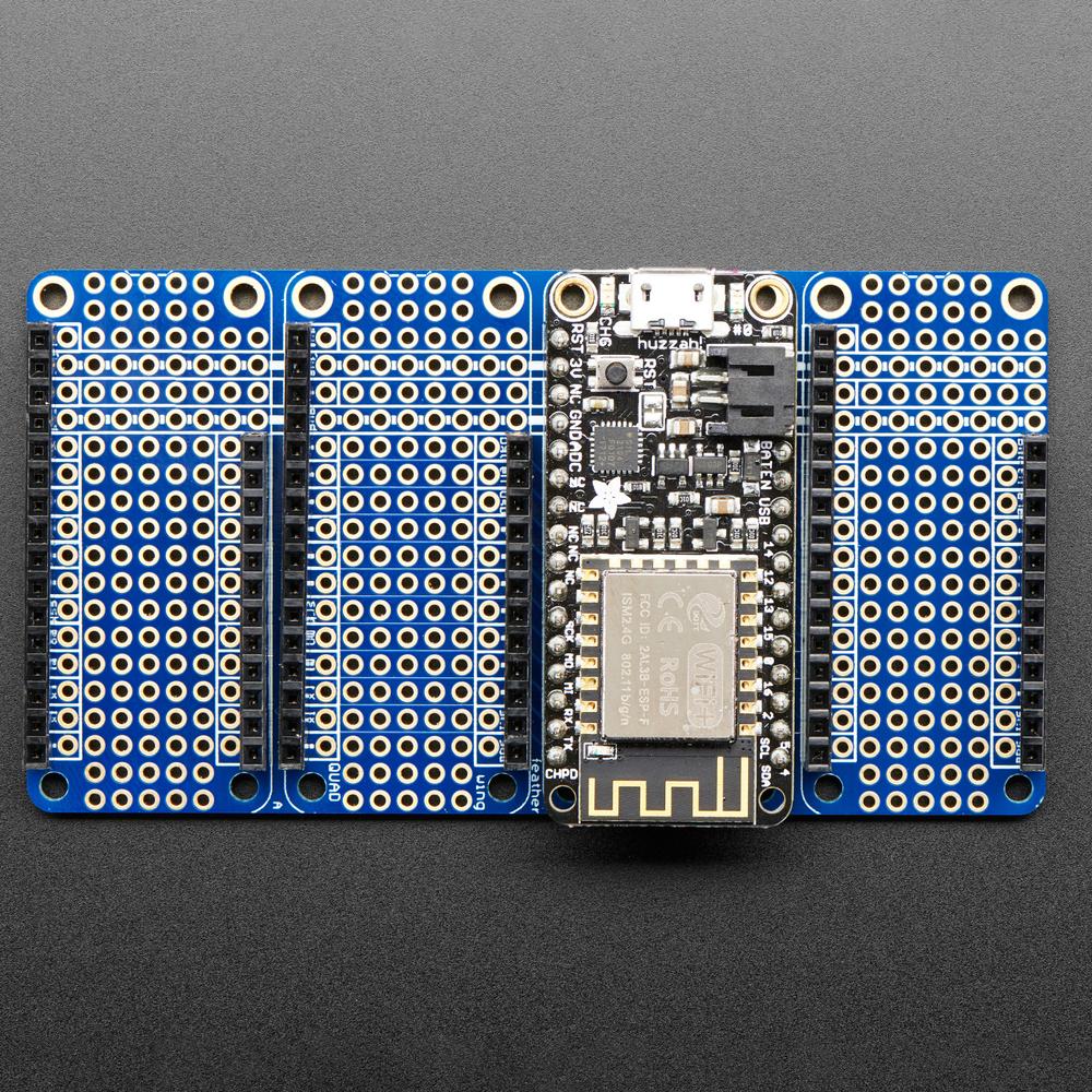 Adafruit Quad Side-By-Side FeatherWing Kit with Headers - Pimoroni ...
