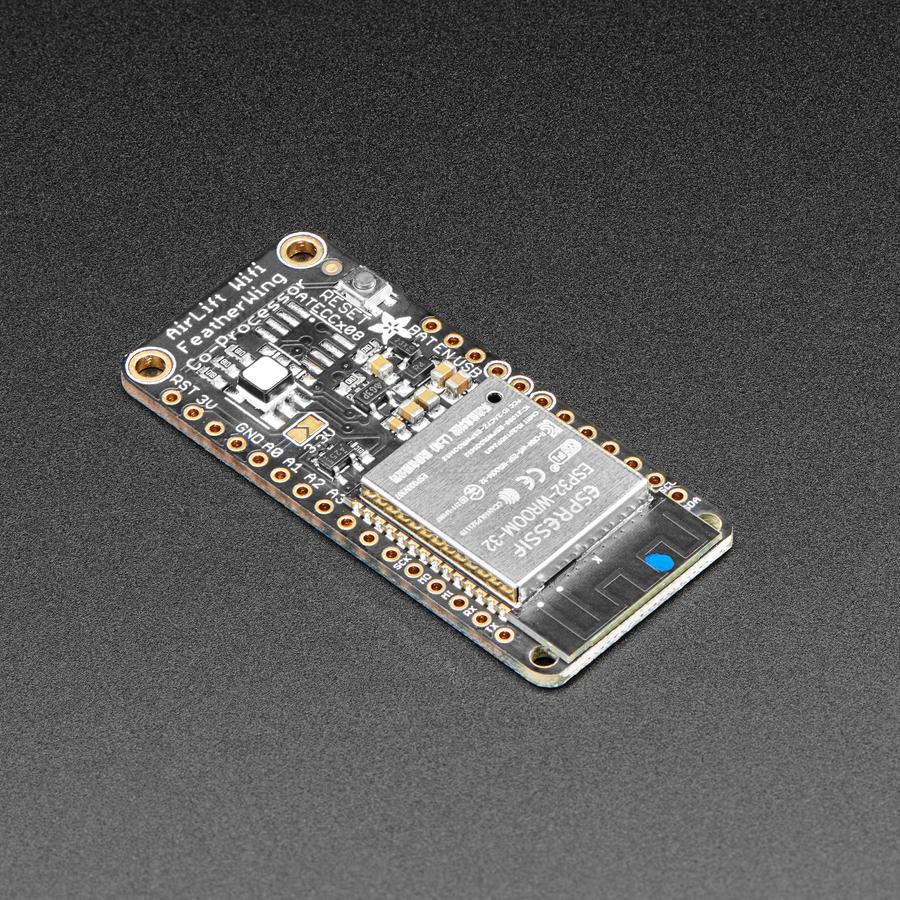 Adafruit AirLift FeatherWing – ESP32 WiFi Co-Processor - Give your Feather project a lift with the Adafruit AirLift FeatherWing - a FeatherWing that lets you use the powerful ESP32 as a WiFi co-processor.