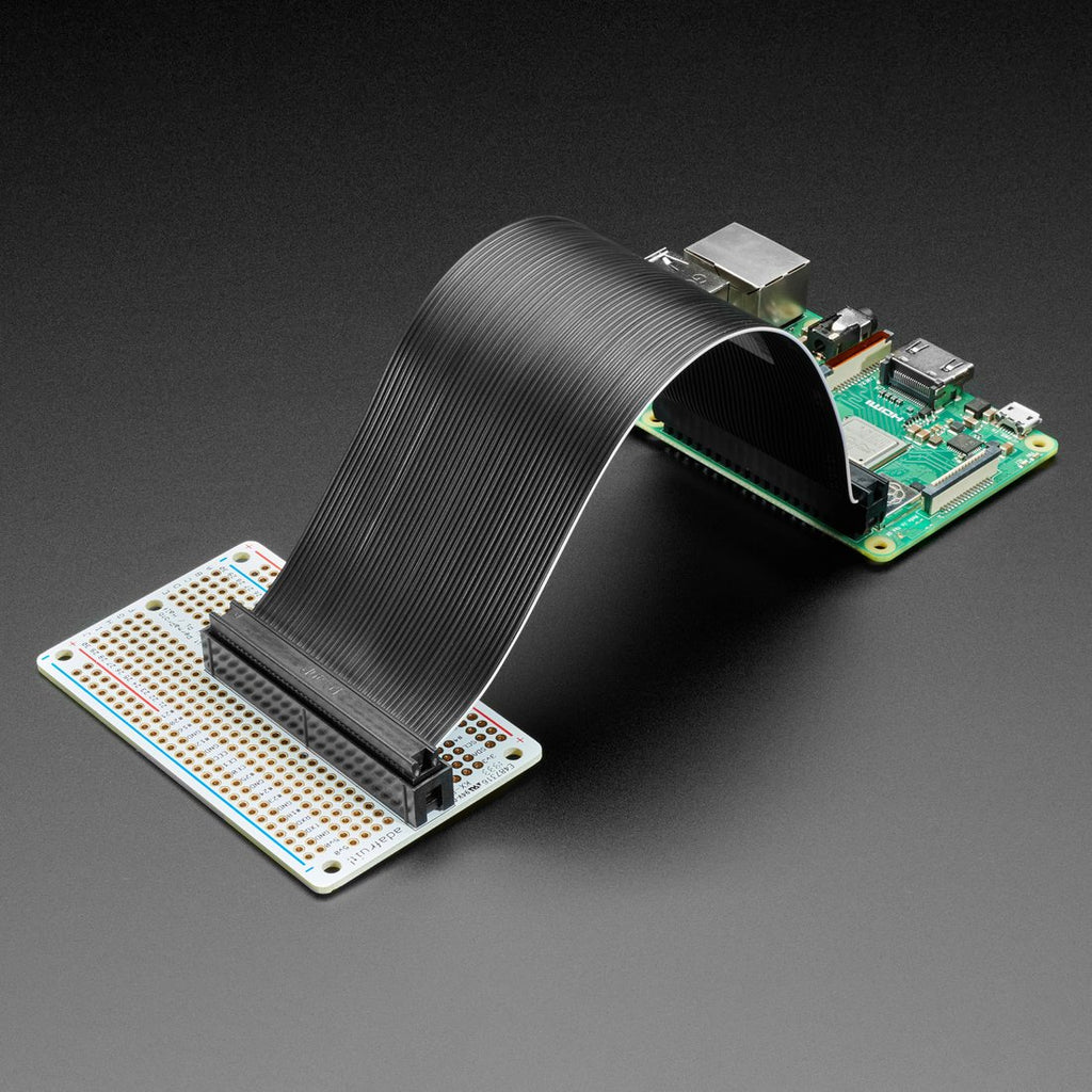 Adafruit Perma-Proto 40-Pin Raspberry Pi Half-Size PCB Kit - with 2x20 Header - Adafruit put a PermaProto half-sized proto board in a blender with a Pi Cobbler and out emerged this very tasty confection - the 40-Pin PermaProto for Pi!