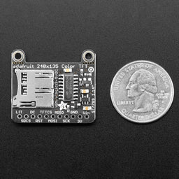 Adafruit 1.14" 240x135 Color TFT Display + MicroSD Card Breakout - ST7789