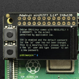 An image of Adafruit Mini PiTFT - 135x240 Color TFT Add-on for Raspberry Pi