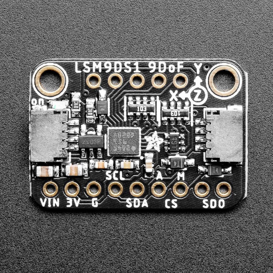Adafruit 9-DOF LSM9DS1 Breakout Board - STEMMA QT / Qwiic - Add motion, direction and orientation sensing to your project with this all-in-one 9-DOF sensor that is STEMMA QT ready for easy plug-n-play usage.
