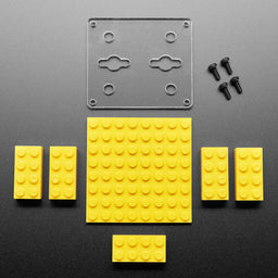 An image of Adafruit FunHouse Mounting Plate and Yellow Brick Stand