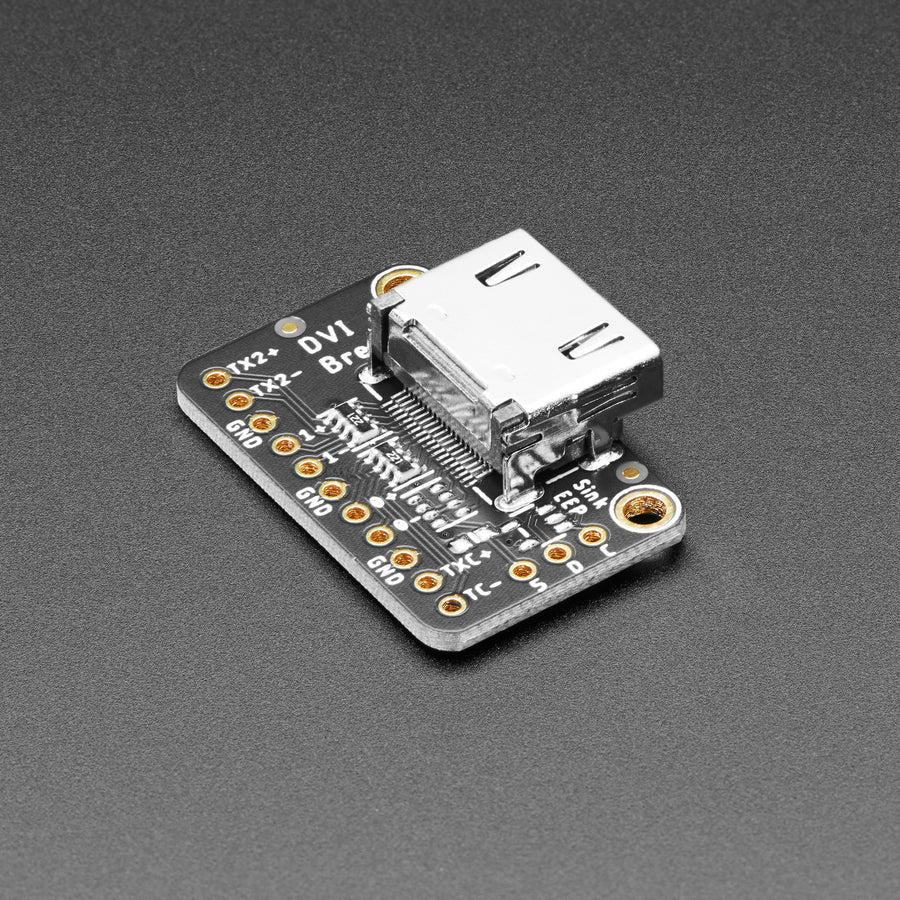 Adafruit DVI Breakout Board - For HDMI Source Devices - Adafruit designed this little breakout board after seeing some cool demos for the Raspberry Pi Pico driving an HDMI display. By using some fun 'abuse' of overclocking and the RP2040's PIO system a low-cost microcontroller can have great looking video output.