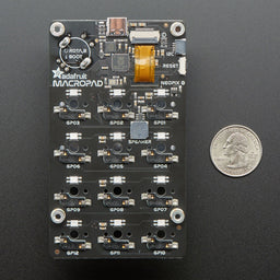 An image of Adafruit MACROPAD RP2040 Bare Bones - 3x4 Keys + Encoder + OLED