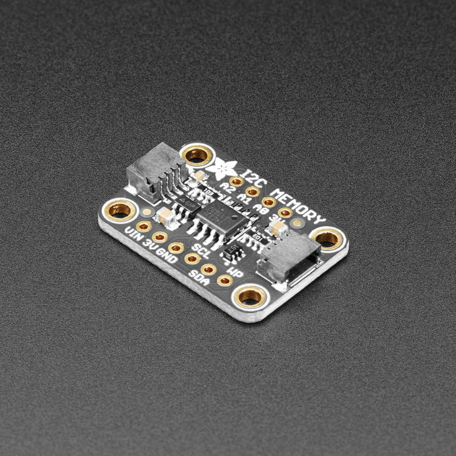 Adafruit 24LC32 I2C EEPROM Breakout - 32Kbit / 4 KB - If you want to store calibration values, MAC addresses, non-secure access tokens, or other unique identifiers, EEPROM storage is a great option.