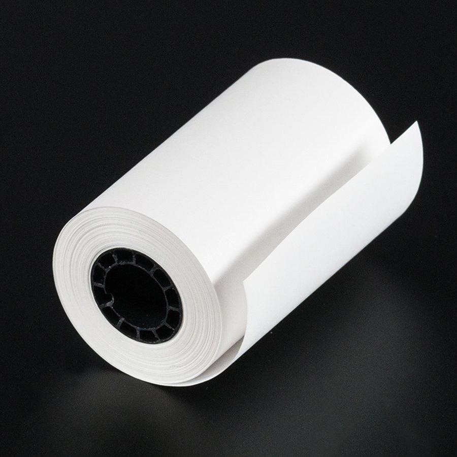 Thermal paper roll - 50' long, 2.25" wide - A mini roll of thermal paper, this fits very nicely into our mini thermal printer. 2.25" wide (about 57mm) and 50 feet long (15 meters). BPA-free.