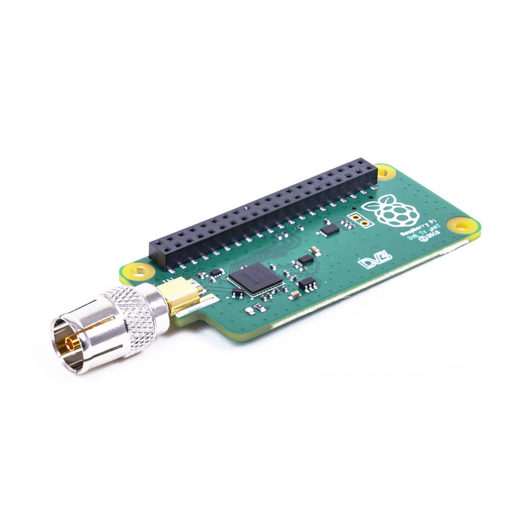 Raspberry Pi TV HAT - The Raspberry Pi TV HAT allows you to receive digital terrestrial TV broadcast systems which includes DVB-T and DVB-T2 on a Raspberry Pi.