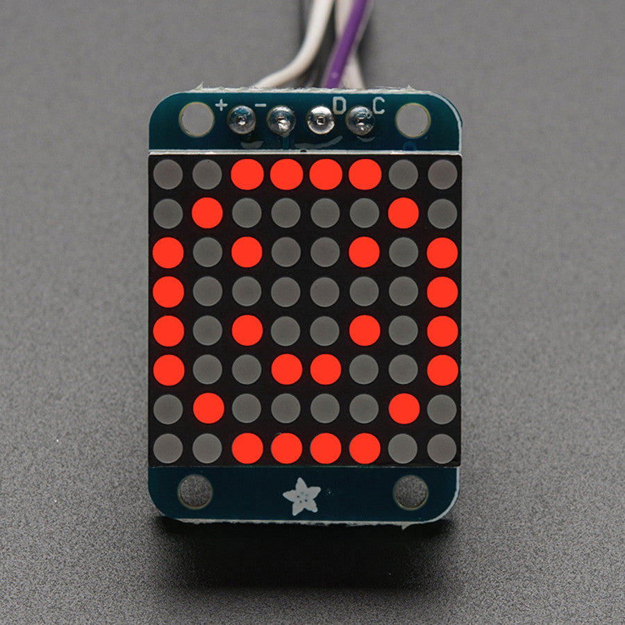 Adafruit Mini 0.7" 8x8 LED Matrix w/I2C Backpack - Pimoroni Wholesale