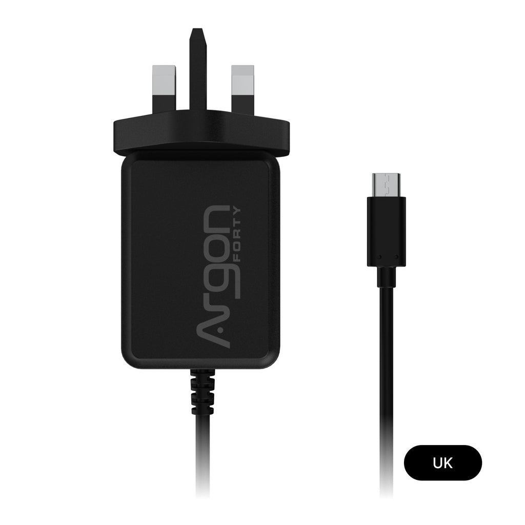 Argon Type-C Power Supply 18 Watts 5 Volts - 
Supports the Raspberry Pi 4 B
Argon ONE Power Supply is UL Listed and Certified
Output 5.25 volts DC, 3.5 Amps Regulated 18 WATTS
Input 100V to 240V AC
