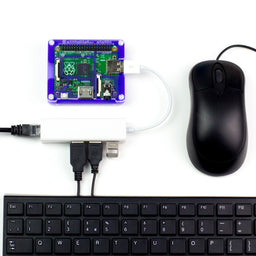 An image of Three Port USB Hub with Ethernet (USB A)
