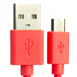 An image of USB A to microB cable - Red