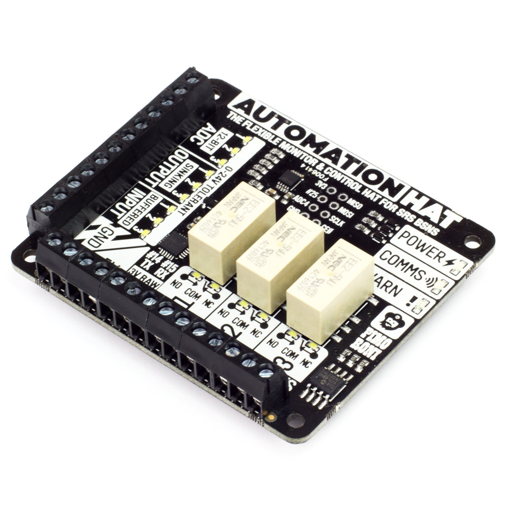 Automation HAT - Take control of and monitor your world with our ultimate jack-of-all-trades Raspberry Pi HAT!