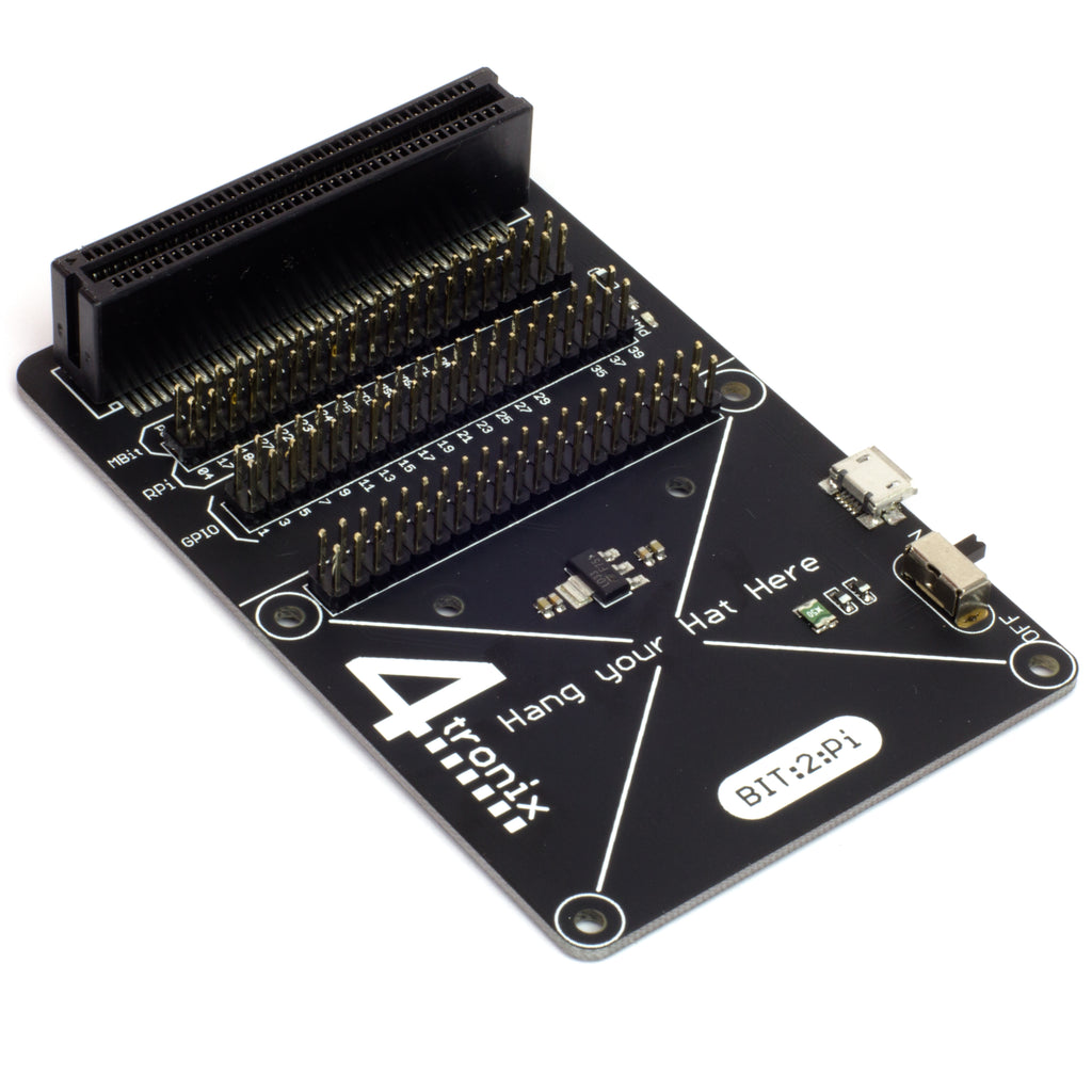 Bit:2:Pi - Bit:2:Pi allows the micro:bit to connect to Raspberry Pi add-on boards.
