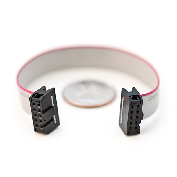 2x5 Pin IDC Ribbon Cable - Simple IDC ribbon cable. Used for AVR programming, general communication, and all around handy-ness.