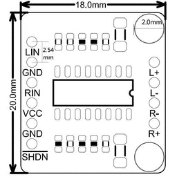 Fermion: 3W Mini Audio Stereo Amplifier (PAM8403)