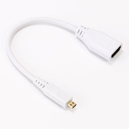 An image of 235mm micro-HDMI to standard HDMI adapter cable