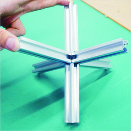 An image of Aluminium Profile (15mm x 15mm) - Multi-sided Plastic Corner Connector (12pcs)