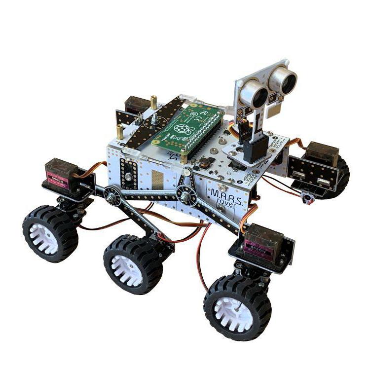 M.A.R.S. Rover Robot - The 4tronix M.A.R.S. Rover is loosely based on the Curiosity and Mars 2020 rovers from NASA/JPL. It uses the same rocker arm, bogey and differential arm mechanism.