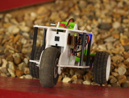 An image of RockyBorg White and Green - The three wheeled rocking robot!