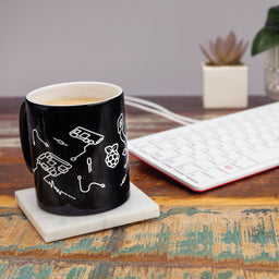 An image of Raspberry Pi Black Design Ceramic Mug