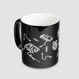 An image of Raspberry Pi Black Design Ceramic Mug