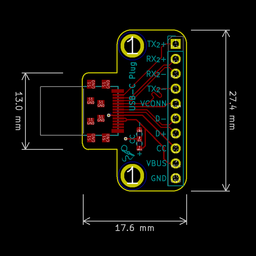 USB Type-C Plug Breakout - USB 3.0