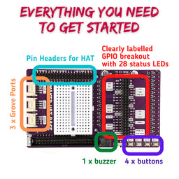 Maker Hat Base - HAT & GPIO Extension for Raspberry Pi 400