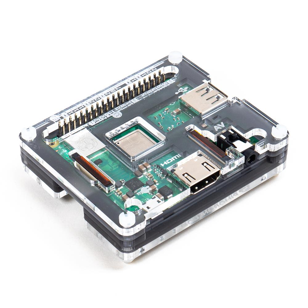 Pibow 3 A+ Coupé (for Raspberry Pi 3 A+) - Pibow 3 A+ Coupé. The slim, hackable, and attractive case for the Raspberry Pi 3 A+, now in four colour options including RAINBOW!