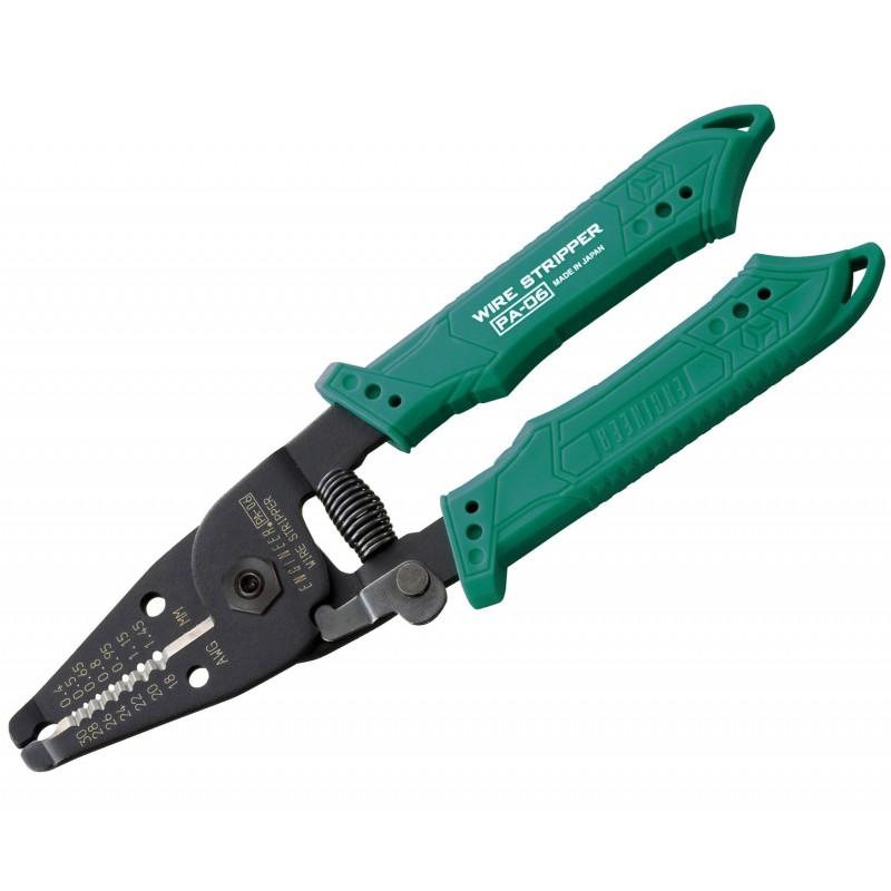 Engineer® Pro Wire Strippers (AWG16~AWG30) - The ENGINEER PA-06 are professional grade wire strippers with razor sharp stripping jaws designed to remove insulation from thin gauge diameter wires swiftly, neatly and without deformation.