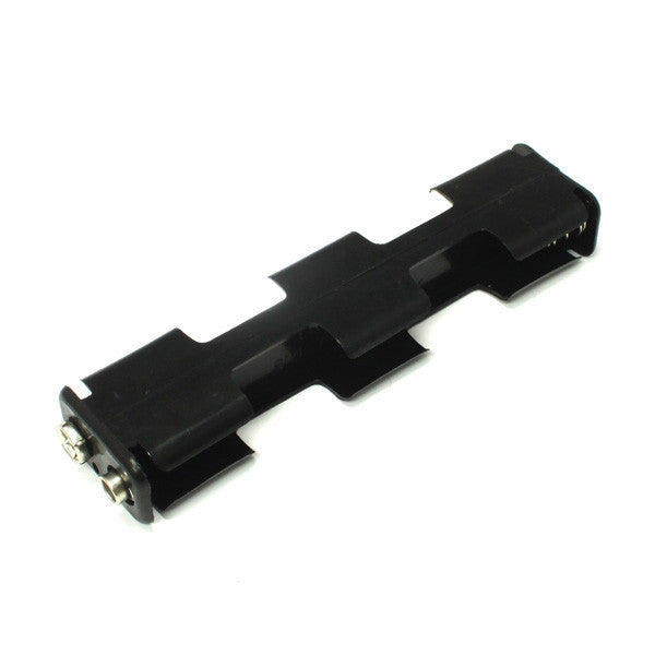 4xAA Press-Stud Battery Holder - Power your projects when you're on the road! Holds 4 x AA batteries providing a ~5-6V supply. When fully loaded you should get between 7,000mAh - 10,000mAh of juice - that's enough to run an Arudiuno Uno for over a week!