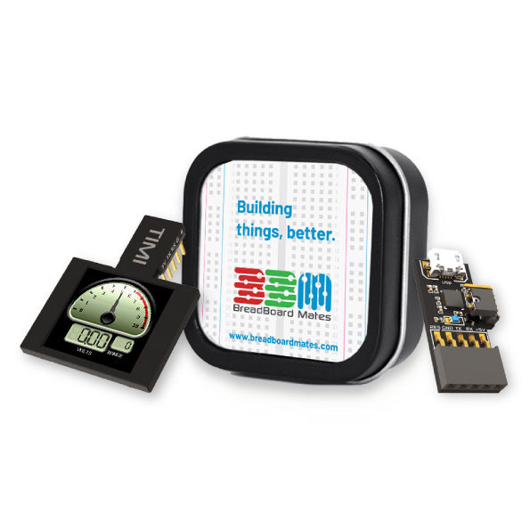 TIMI-130 Starter Kit - TIMI-130 is a 1.3" full colour IPS smart display instrument that replaces and simulates many electronic parts. With hundreds of built-in widgets, TIMI-130 empowers you to build projects you never thought possible.