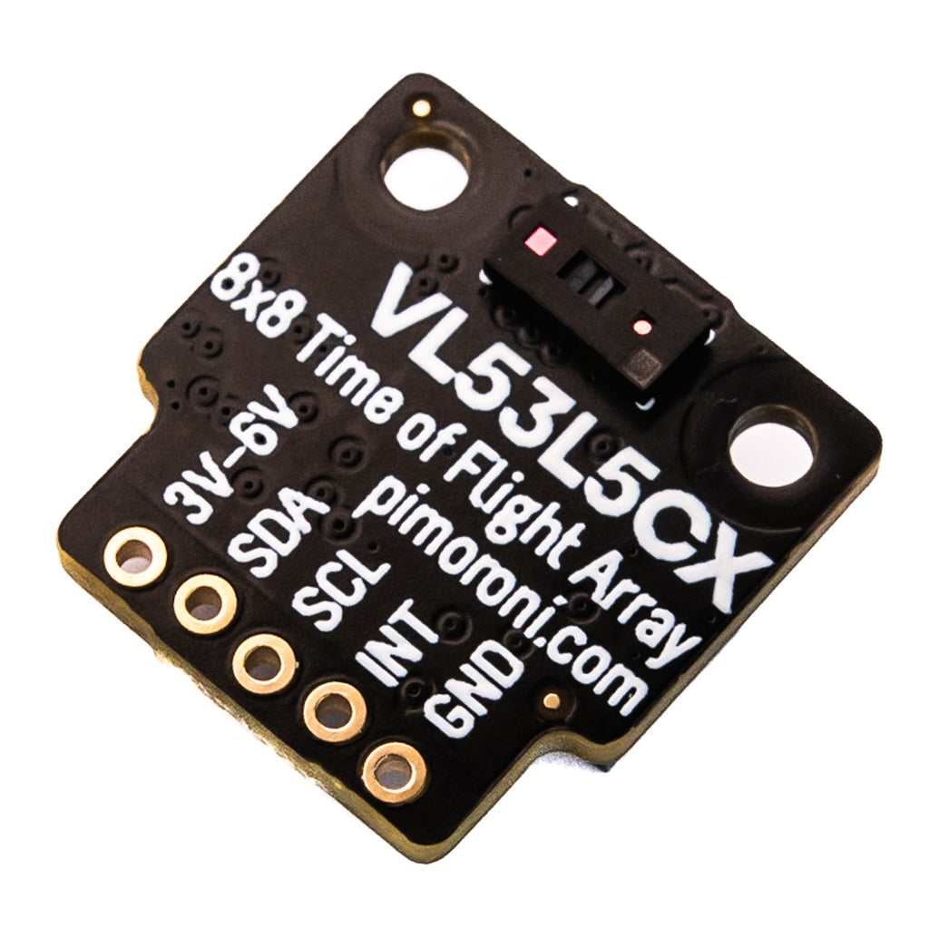 VL53L5CX 8x8 Time of Flight (ToF) Array Sensor Breakout - A sophisticated distance sensor with 8x8 multizone ranging and a wide field of view - great for robots and advanced motion sensing.
