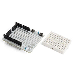 An image of ProtoShield Prototyping Board with Mini Breadboard for Arduino® Uno